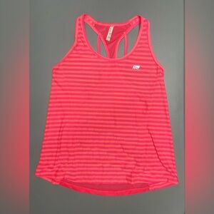 Marika Vibrant Striped Workout‎ Tank Medium Mesh Lightweight Racerback Athletic